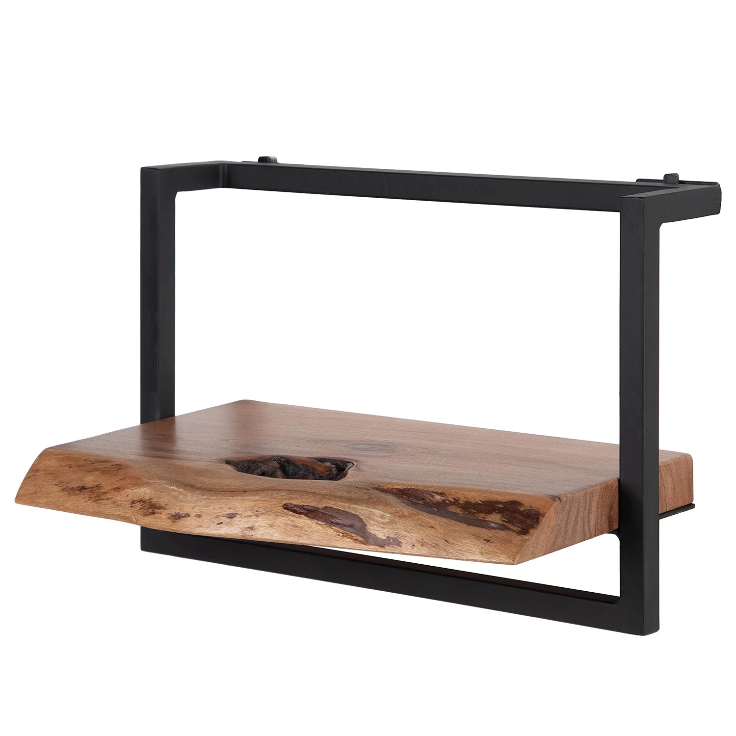 Ars manufacti Étagère murale Kaawo I - Acacia massif / Métal - Acacia / Noir - Largeur : 45 cm 1 Ars manufacti Étagère murale Kaawo I - Acacia massif / Métal - Acacia / Noir - Largeur : 45 cm