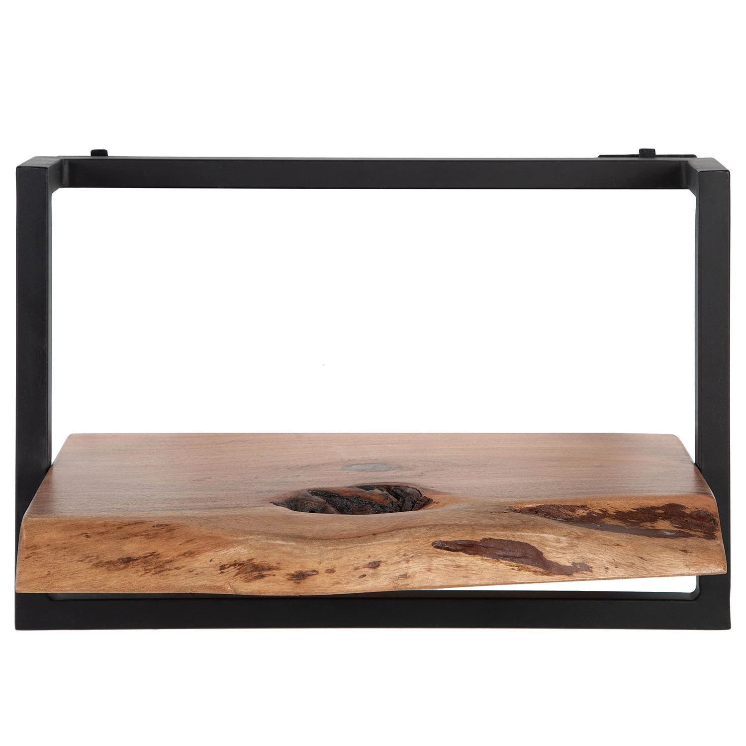 Ars manufacti Étagère murale Kaawo I - Acacia massif / Métal - Acacia / Noir - Largeur : 45 cm 6 Ars manufacti Étagère murale Kaawo I - Acacia massif / Métal - Acacia / Noir - Largeur : 45 cm – Image 6