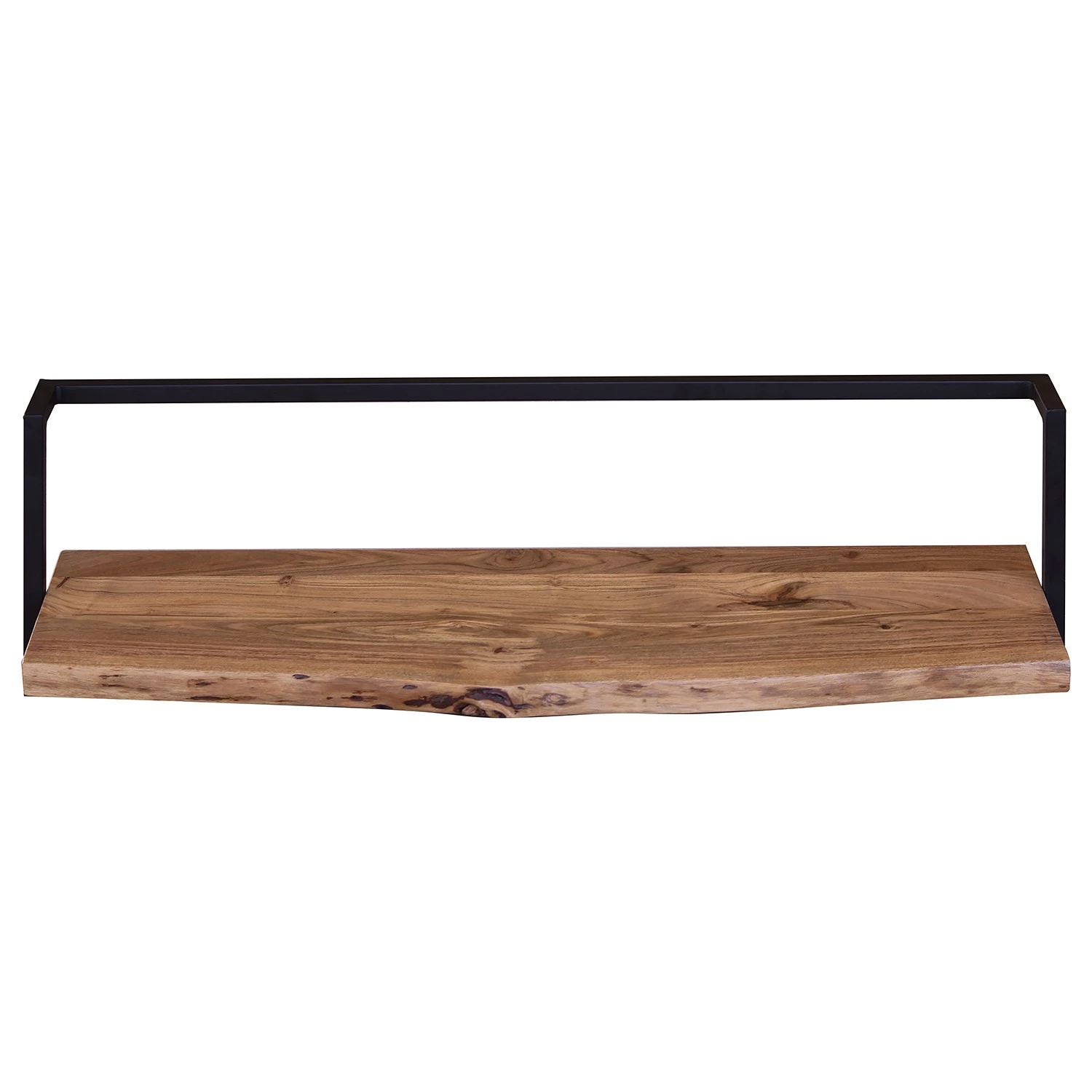 Ars manufacti Étagère murale Kaawo I - Acacia massif / Métal - Acacia / Noir - Largeur : 100 cm 4 Ars manufacti Étagère murale Kaawo I - Acacia massif / Métal - Acacia / Noir - Largeur : 100 cm – Image 4