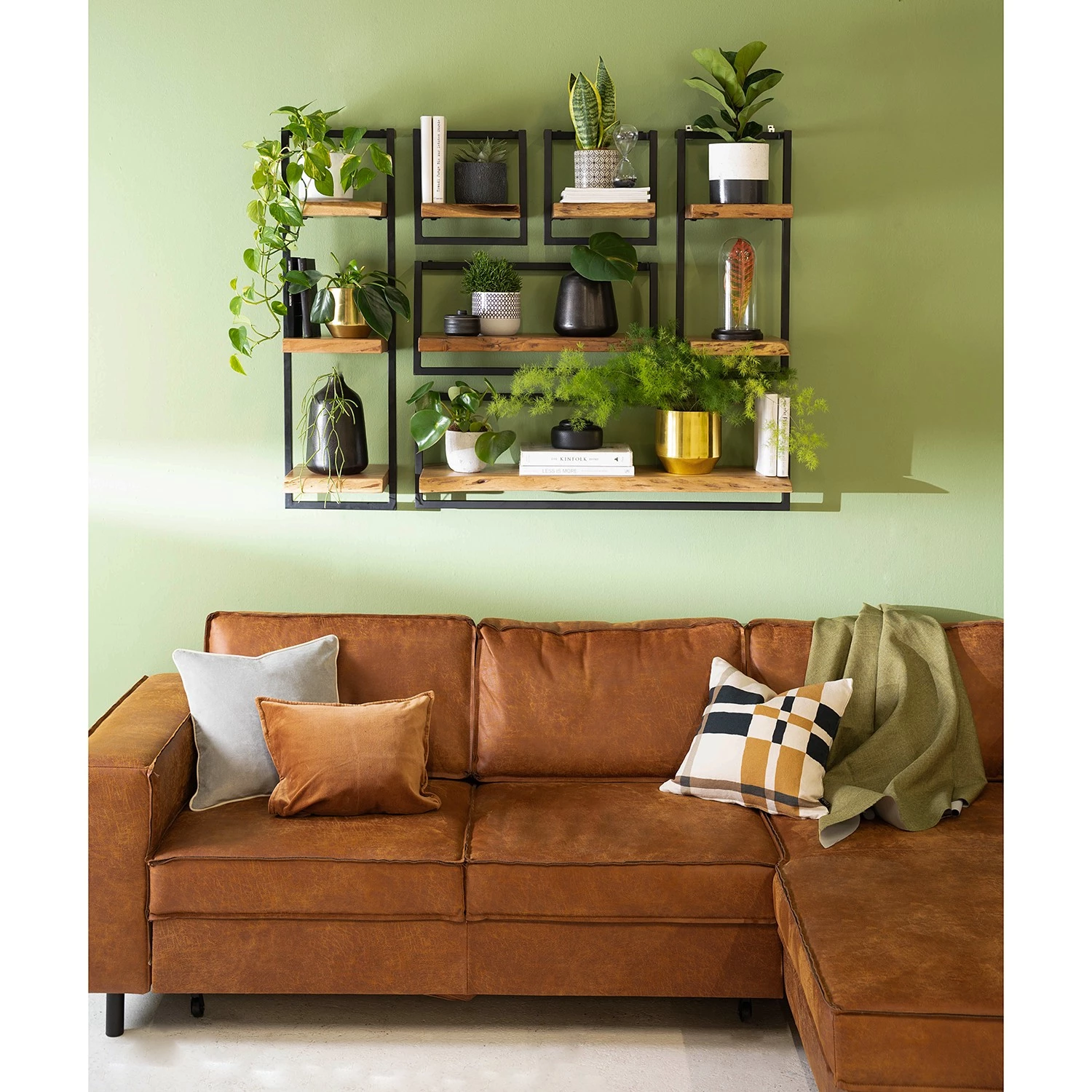 Ars manufacti Étagère murale Kaawo I - Acacia massif / Métal - Acacia / Noir - Largeur : 100 cm 2 Ars manufacti Étagère murale Kaawo I - Acacia massif / Métal - Acacia / Noir - Largeur : 100 cm – Image 2