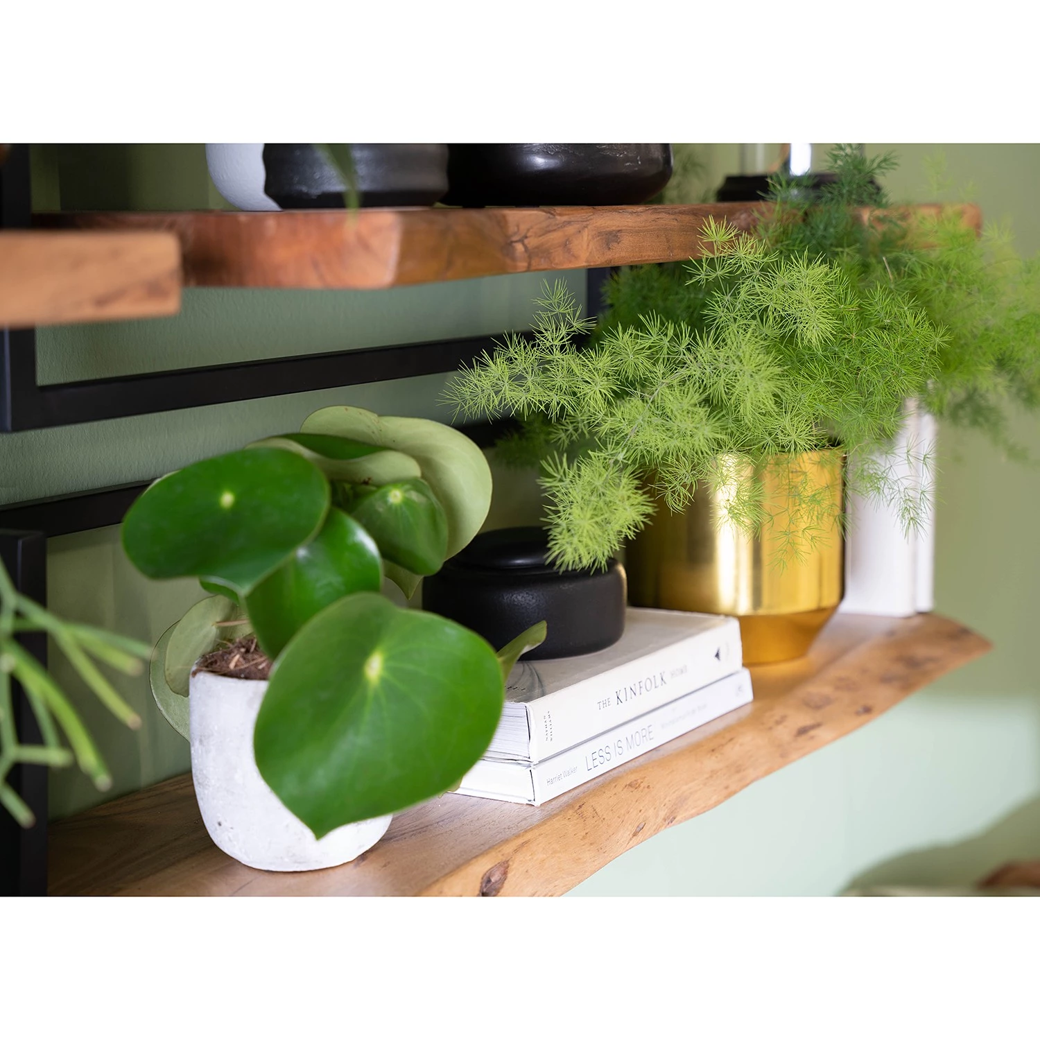 Ars manufacti Étagère murale Kaawo I - Acacia massif / Métal - Acacia / Noir - Largeur : 100 cm 15 Ars manufacti Étagère murale Kaawo I - Acacia massif / Métal - Acacia / Noir - Largeur : 100 cm – Image 15