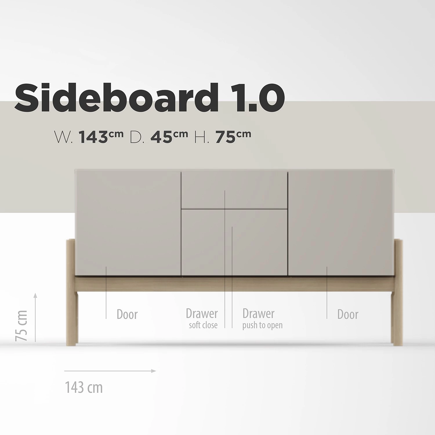 Studio Copenhagen Enfilade Cooby I - Blanc / Chêne 15 Studio Copenhagen Enfilade Cooby I - Blanc / Chêne – Image 15