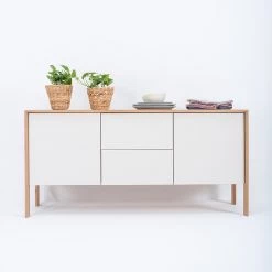 Studio Copenhagen Enfilade Maayka I - Partiellement en chêne massif - Blanc / Chêne clair -ÉcoMaison Soldes 1000277378 211012 153646000024 MOOD DETAILS P000000001000277378 mood