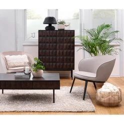 Red Living Buffet haut Limes - Chêne massif / Métal - Chêne foncé / Noir -ÉcoMaison Soldes 1000277630 210706 14081100047 MOOD DETAILS P000000001000277630 mood