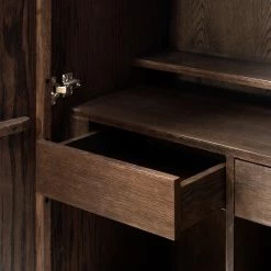 Red Living Buffet haut Limes - Chêne massif / Métal - Chêne foncé / Noir -ÉcoMaison Soldes 1000277630 210706 14081200051 DETAILS P000000001000277630