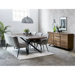 Red Living Buffet Berck - Placage en bois véritable - Chêne fumé / Noir -ÉcoMaison Soldes 1000277640 210706 14081300066 MOOD DETAILS P000000001000277640 mood