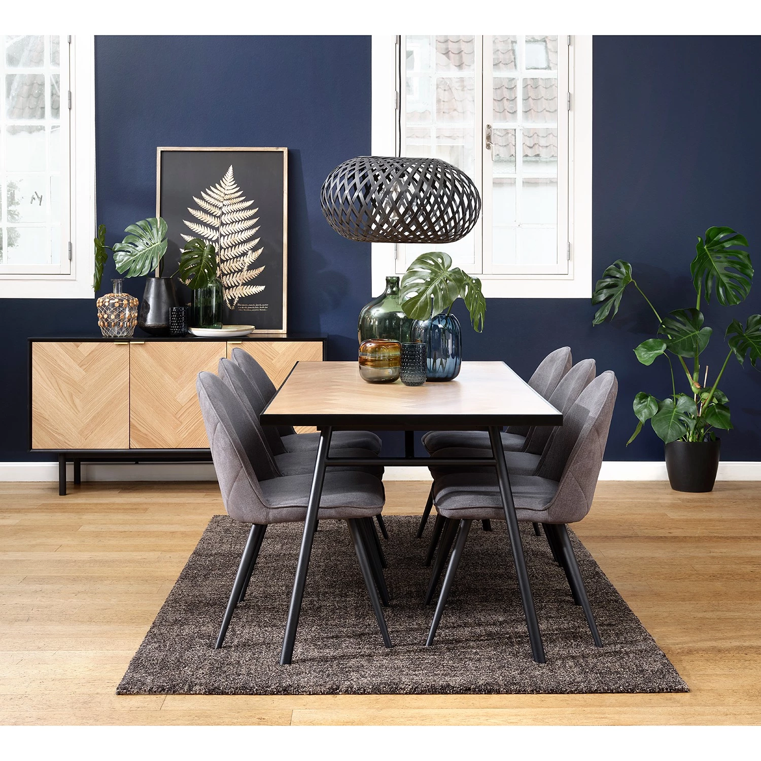 Loftscape Buffet Charlo - Placage en bois véritable - Chêne / Noir 3 Loftscape Buffet Charlo - Placage en bois véritable - Chêne / Noir – Image 3