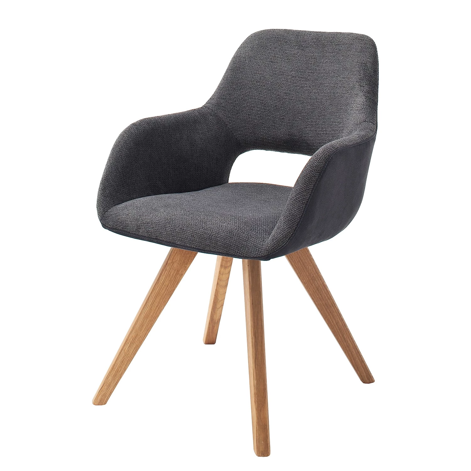 Norrwood Chaise à accoudoirs Tristan - Gris foncé 1 Norrwood Chaise à accoudoirs Tristan - Gris foncé