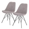 Loftscape Chaises capitonnées Flekke II (lot de 2) - gris