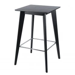 Studio Copenhagen Table haute Gilby - Partiellement en frêne massif / Acier - Noir / Chrome