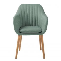 Mørteens Chaises à accoudoirs Tilanda - Tissu / Chêne massif - Tissu Cors: Gris menthe - Lot de 2 -ÉcoMaison Soldes 1000281930 210819 09394000300 DETAILS P000000001000281930