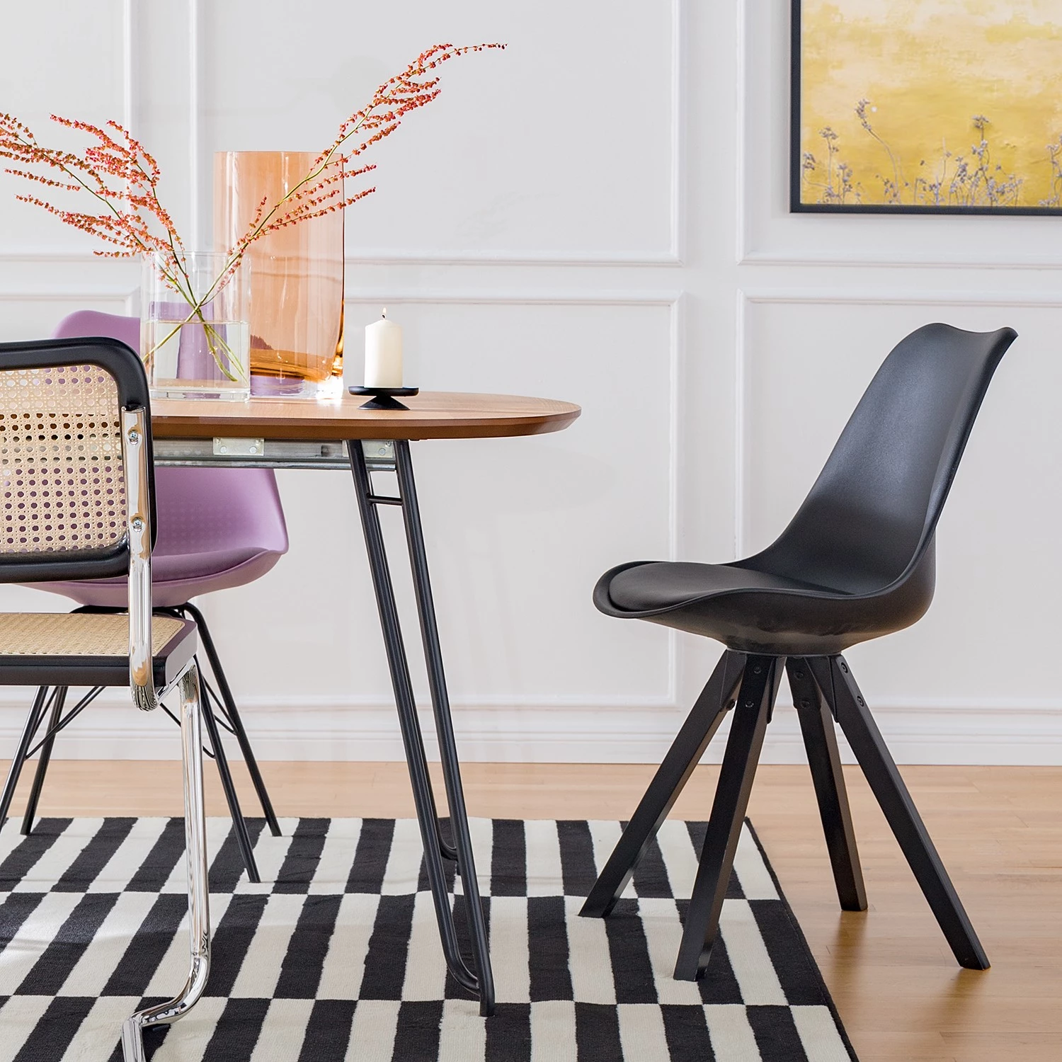 Mørteens Chaises Aledas - Noir - Lot de 4 2 Mørteens Chaises Aledas - Noir - Lot de 4 – Image 2