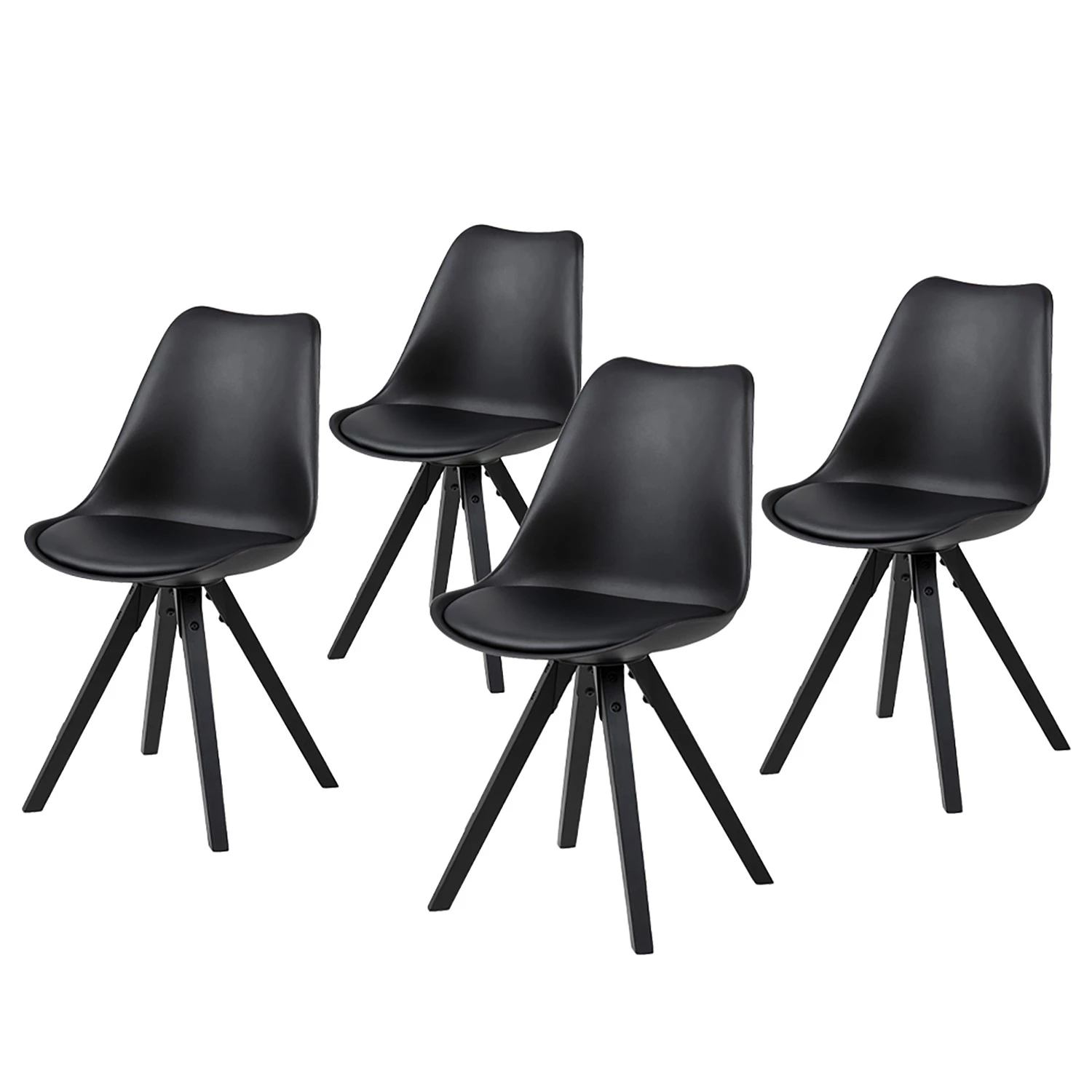 Mørteens Chaises Aledas - Noir - Lot de 4 1 Mørteens Chaises Aledas - Noir - Lot de 4