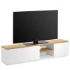 Loftscape Meuble TV Agueda - Imitation marbre blanc / Noir