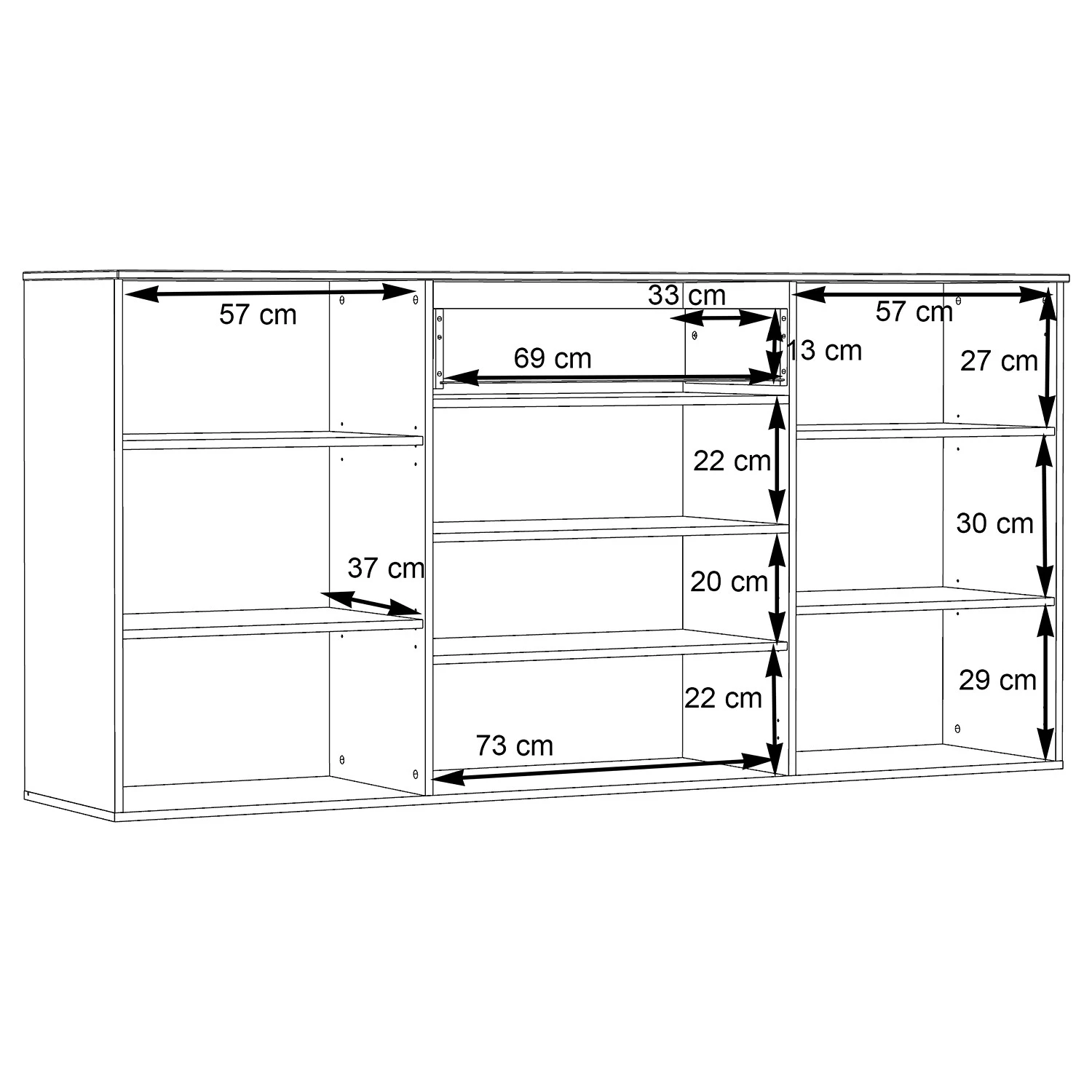 Loftscape Enfilade Corey - Avec éclairage - Imitation chêne / Gris 9 Loftscape Enfilade Corey - Avec éclairage - Imitation chêne / Gris – Image 9