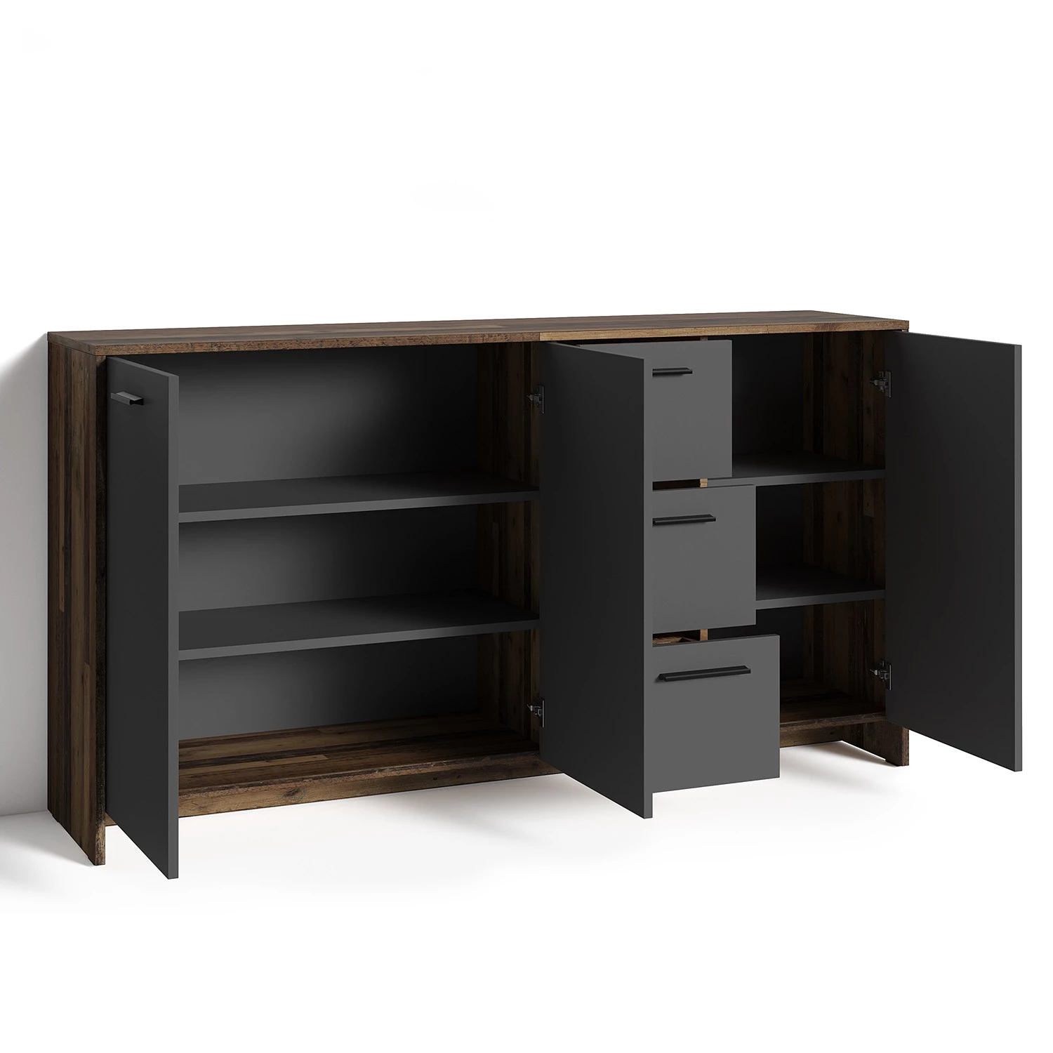 Fredriks Enfilade Edgeworth - Imitation bois ancien / Anthracite 4 Fredriks Enfilade Edgeworth - Imitation bois ancien / Anthracite – Image 4