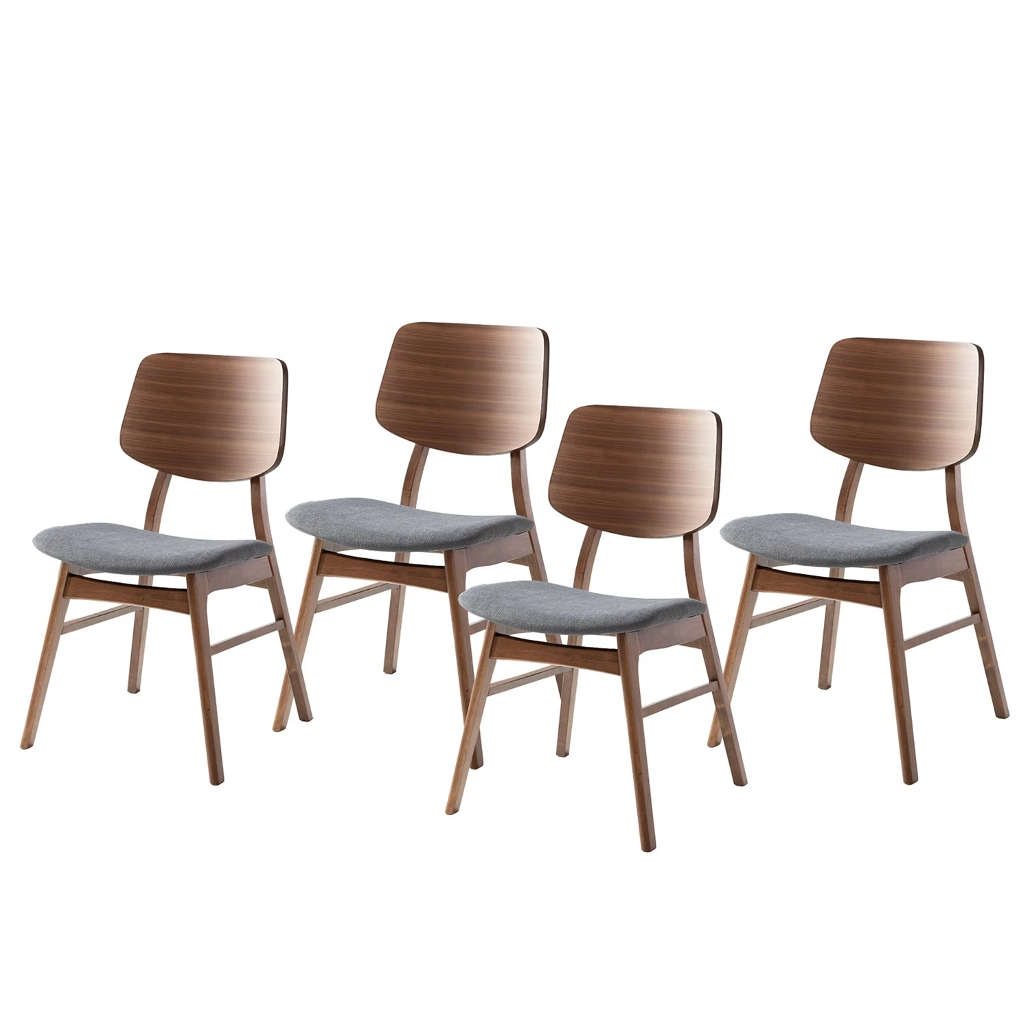 Mørteens Chaise Hagan - Gris foncé - Lot de 4 1 Mørteens Chaise Hagan - Gris foncé - Lot de 4