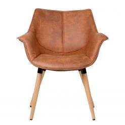 Ars manufacti Chaise à accoudoirs Kantii I - Microfibre / Chêne massif - Cognac vintage - Lot de 2 6 Ars manufacti Chaise à accoudoirs Kantii I - Microfibre / Chêne massif - Cognac vintage - Lot de 2 -ÉcoMaison Soldes 1000284152 210819 08490400003 DETAILS P000000001000284152