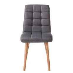 Mørteens Chaise capitonnée Doskie I - Tissu Zea: Gris foncé - Lot de 4 -ÉcoMaison Soldes 1000284200 210823 08535200186 DETAILS P000000001000284200