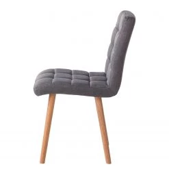 Mørteens Chaise capitonnée Doskie I - Tissu Zea: Gris foncé - Lot de 4 -ÉcoMaison Soldes 1000284200 210823 08535200187 DETAILS P000000001000284200