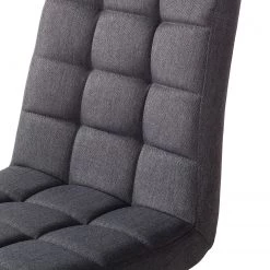 Mørteens Chaise capitonnée Doskie I - Tissu Zea: Gris foncé - Lot de 4 -ÉcoMaison Soldes 1000284200 210823 08535200190 DETAILS P000000001000284200