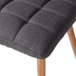 Mørteens Chaise capitonnée Doskie I - Tissu Zea: Gris foncé - Lot de 4 -ÉcoMaison Soldes 1000284200 210823 08535200191 DETAILS P000000001000284200