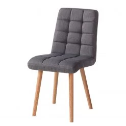 Mørteens Chaise capitonnée Doskie I - Tissu Zea: Gris foncé - Lot de 4 -ÉcoMaison Soldes 1000284200 210823 08535200196 DETAILS P000000001000284200