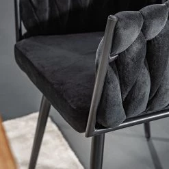 Jack & Alice Chaise à accoudoirs Feltham - Noir -ÉcoMaison Soldes 1000284292 220318 032 DETAILS P000000001000284292