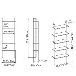 Red Living Étagère Paulista - Imitation noyer -ÉcoMaison Soldes 1000284354 210809 06085000142 SKETCH DETAILS P000000001000284354 sketch