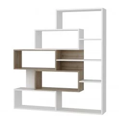 Loftscape Étagère Mertyn - Blanc / Imitation noyer clair