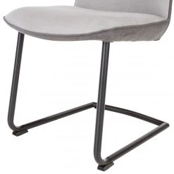 Fredriks Chaises cantilever Altoona (lot de 2) - Tissage à plat / Métal - Gris foncé et gris clair / Noir mat -ÉcoMaison Soldes 1000285150 220617 036 DETAILS P000000001000285150