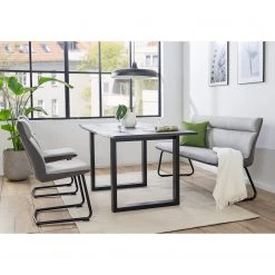 Fredriks Chaises cantilever Altoona (lot de 2) - Tissage à plat / Métal - Gris foncé et gris clair / Noir mat -ÉcoMaison Soldes 1000285150 220819 021 MOOD DETAILS P000000001000285150 mood