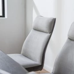 Fredriks Chaises cantilever Altoona (lot de 2) - Tissage à plat / Métal - Gris foncé et gris clair / Noir mat -ÉcoMaison Soldes 1000285150 220819 030 DETAILS P000000001000285150