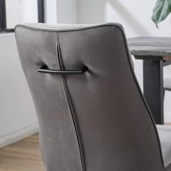 Fredriks Chaises cantilever Altoona (lot de 2) - Tissage à plat / Métal - Gris foncé et gris clair / Noir mat -ÉcoMaison Soldes 1000285150 220819 040 DETAILS P000000001000285150