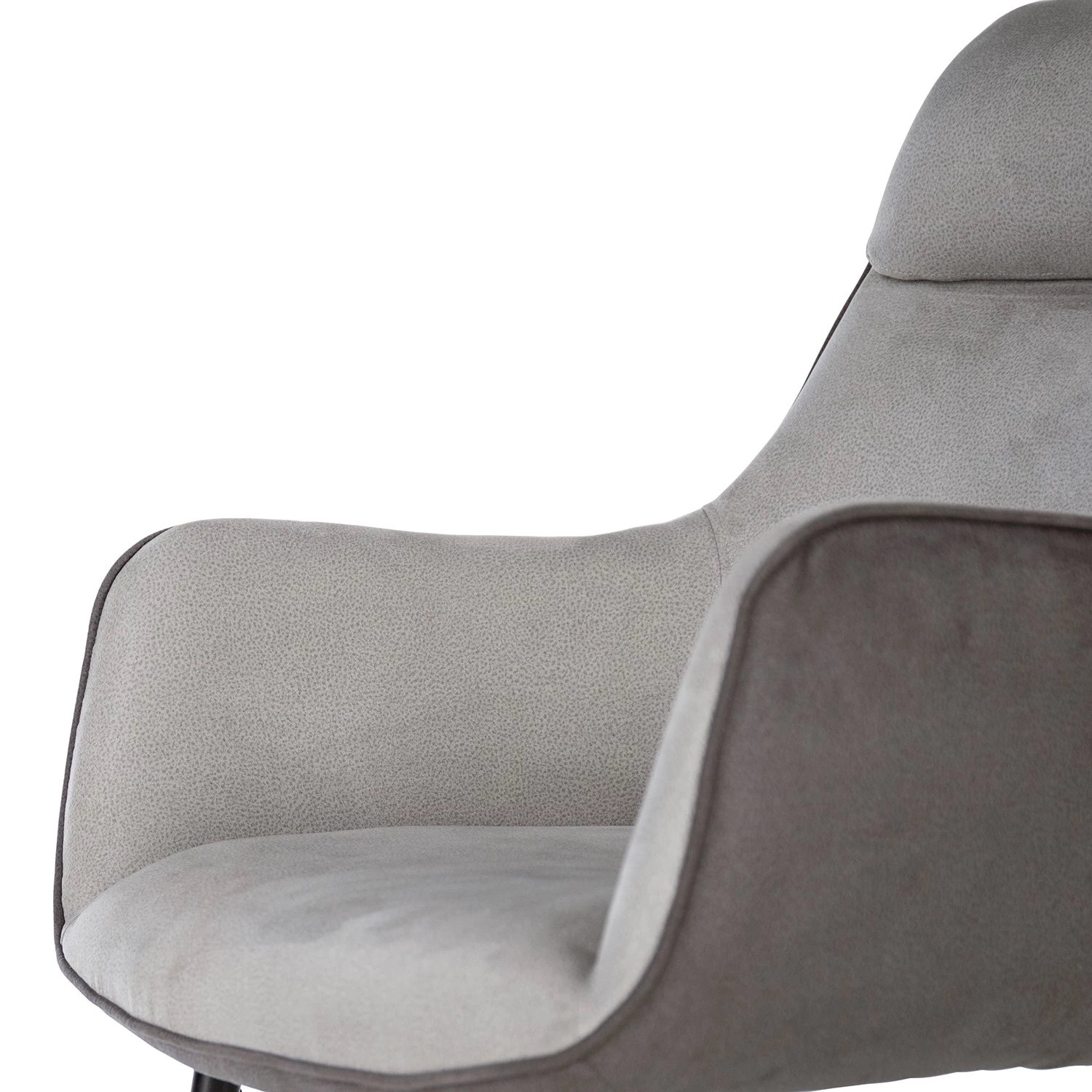 Fredriks Chaise à accoudoirs Altoona - Tissage à plat / Métal - Gris foncé et gris clair / Noir mat 8 Fredriks Chaise à accoudoirs Altoona - Tissage à plat / Métal - Gris foncé et gris clair / Noir mat – Image 8