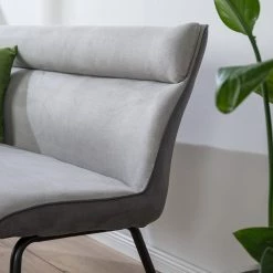 Fredriks Banc Altoona - Tissage à plat / Métal - Gris foncé et gris clair / Noir mat -ÉcoMaison Soldes 1000285153 220819 030 DETAILS P000000001000285153