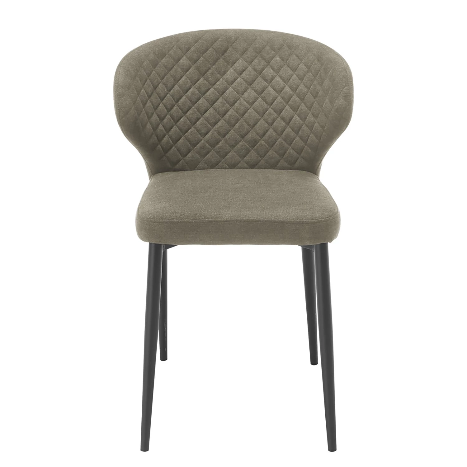 Ars manufacti Chaises Tingley (lot de 2) - Tissu / Métal - Taupe / Noir 2 Ars manufacti Chaises Tingley (lot de 2) - Tissu / Métal - Taupe / Noir – Image 2