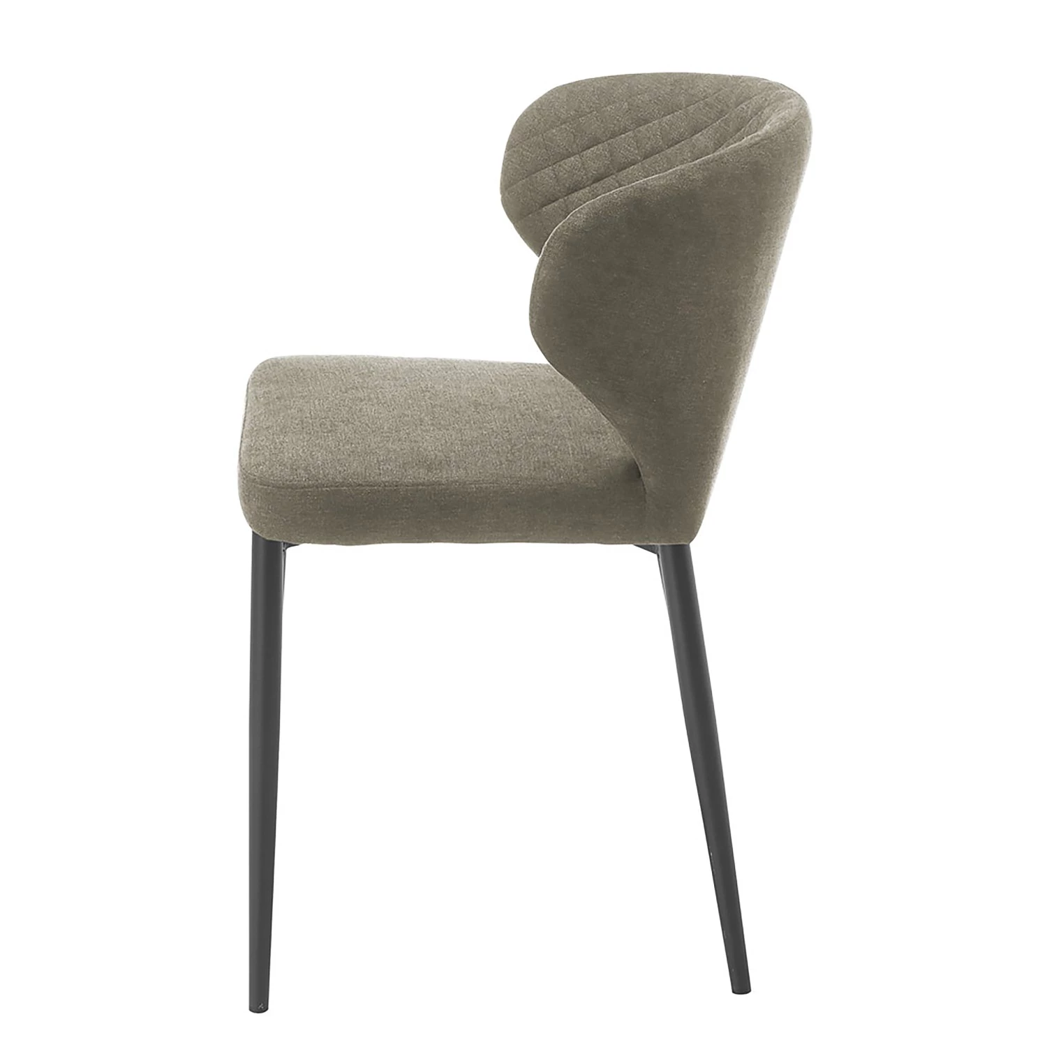 Ars manufacti Chaises Tingley (lot de 2) - Tissu / Métal - Taupe / Noir 3 Ars manufacti Chaises Tingley (lot de 2) - Tissu / Métal - Taupe / Noir – Image 3