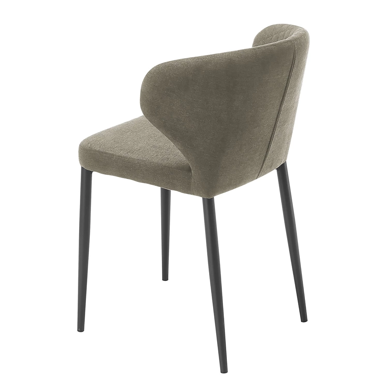 Ars manufacti Chaises Tingley (lot de 2) - Tissu / Métal - Taupe / Noir 4 Ars manufacti Chaises Tingley (lot de 2) - Tissu / Métal - Taupe / Noir – Image 4