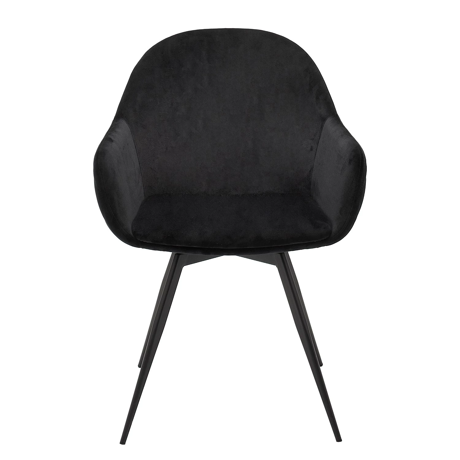 Ars manufacti Chaise à accoudoirs Vander - Tissu / Métal - Noir 2 Ars manufacti Chaise à accoudoirs Vander - Tissu / Métal - Noir – Image 2