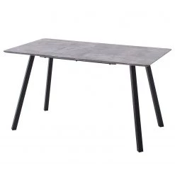 Ars manufacti Table Sulina - Imitation chêne sauvage / Noir - Largeur : 120 cm