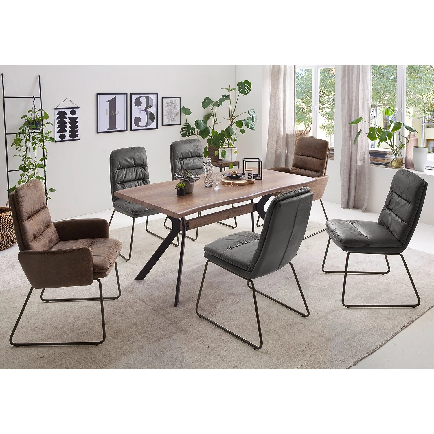 Red Living Table Kevil - Largeur : 180 cm 2 Red Living Table Kevil - Largeur : 180 cm – Image 2