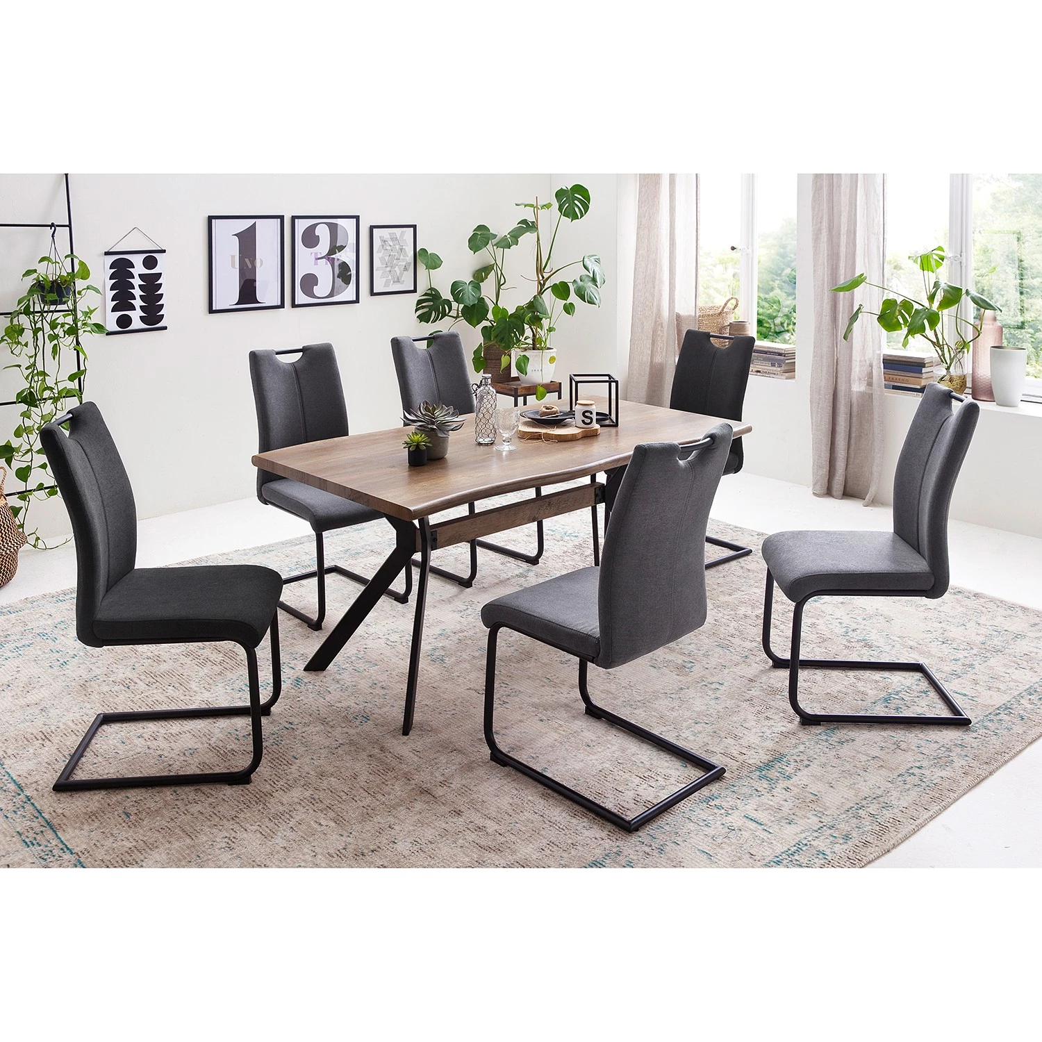 Red Living Table Kevil - Largeur : 180 cm 3 Red Living Table Kevil - Largeur : 180 cm – Image 3