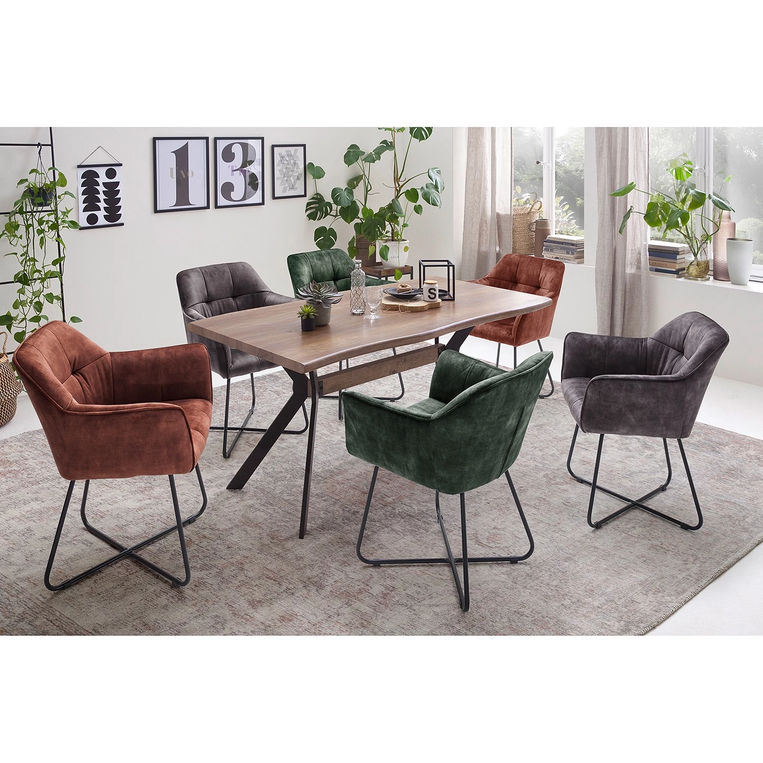 Red Living Table Kevil - Largeur : 180 cm 4 Red Living Table Kevil - Largeur : 180 cm – Image 4