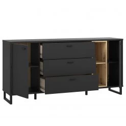 Loftscape Buffet Mazzo - Noir / Imitation chêne artisan 22 Loftscape Buffet Mazzo - Noir / Imitation chêne artisan -ÉcoMaison Soldes 1000285799 210819 12212500046 DETAILS P000000001000285799