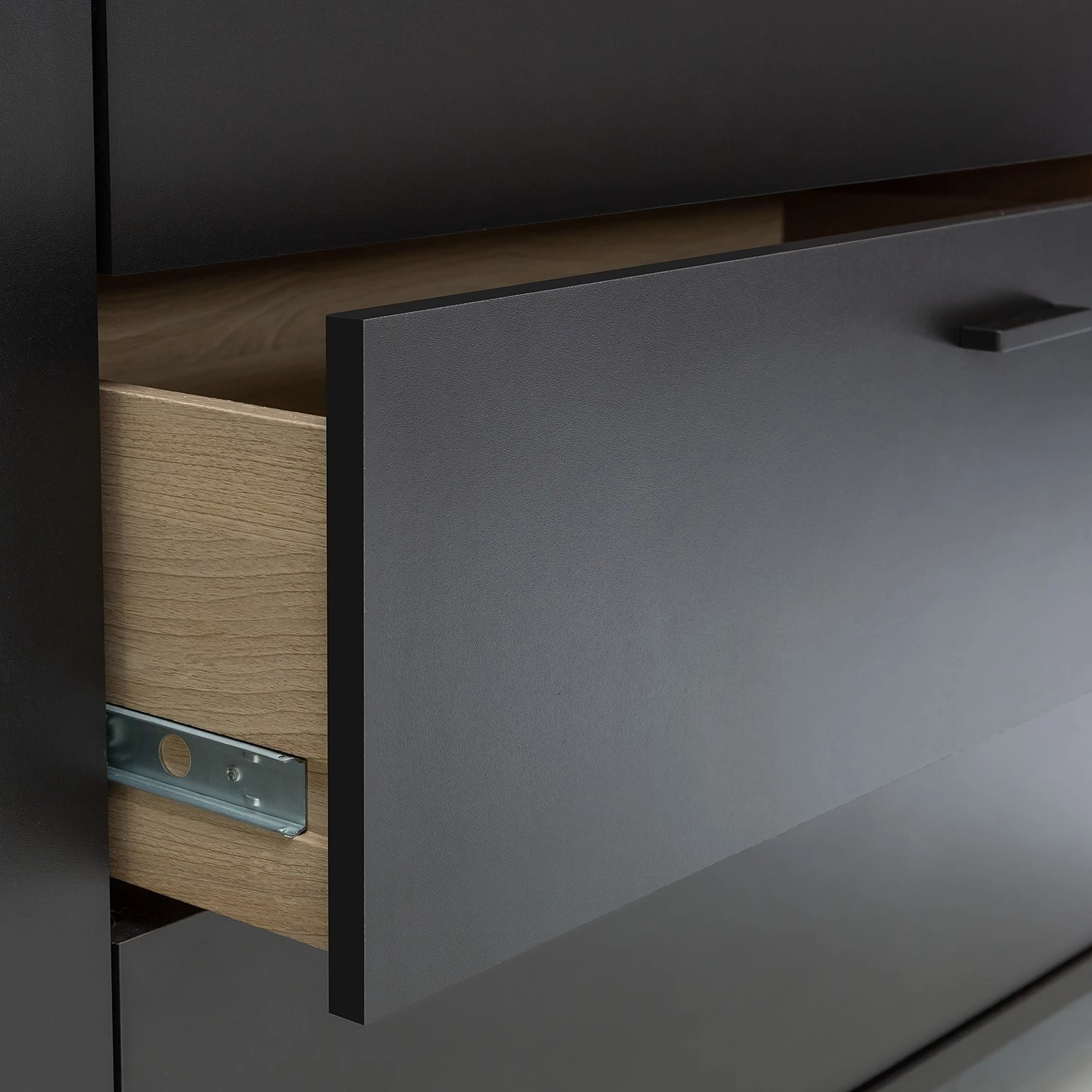 Loftscape Buffet Mazzo - Noir / Imitation chêne artisan 11 Loftscape Buffet Mazzo - Noir / Imitation chêne artisan – Image 11