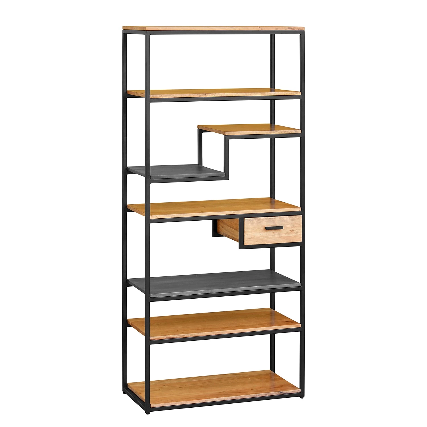 Ars manufacti Étagère Conjo II - Acacia massif / Fer - Acacia / Noir 1 Ars manufacti Étagère Conjo II - Acacia massif / Fer - Acacia / Noir