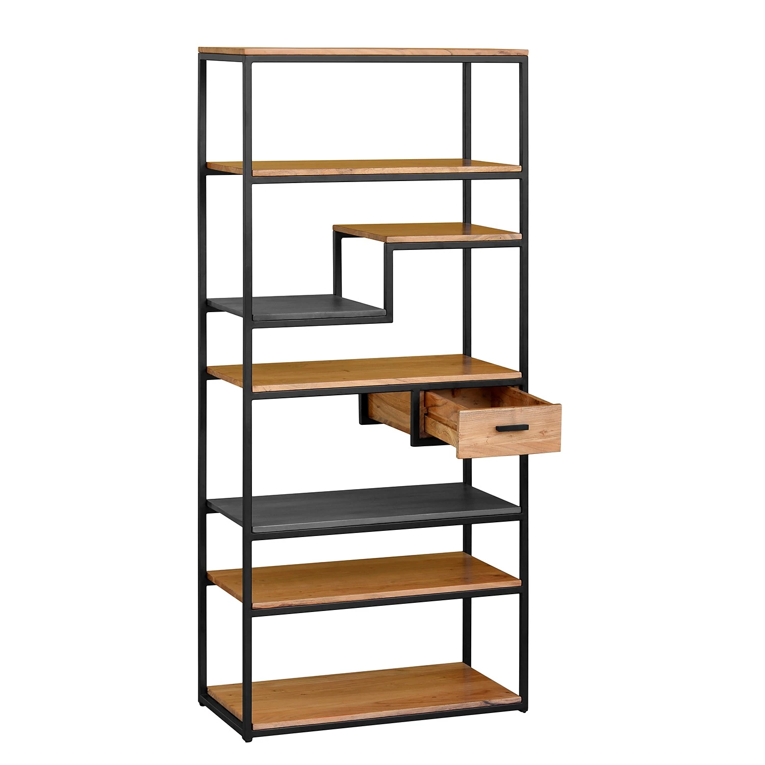 Ars manufacti Étagère Conjo II - Acacia massif / Fer - Acacia / Noir 4 Ars manufacti Étagère Conjo II - Acacia massif / Fer - Acacia / Noir – Image 4