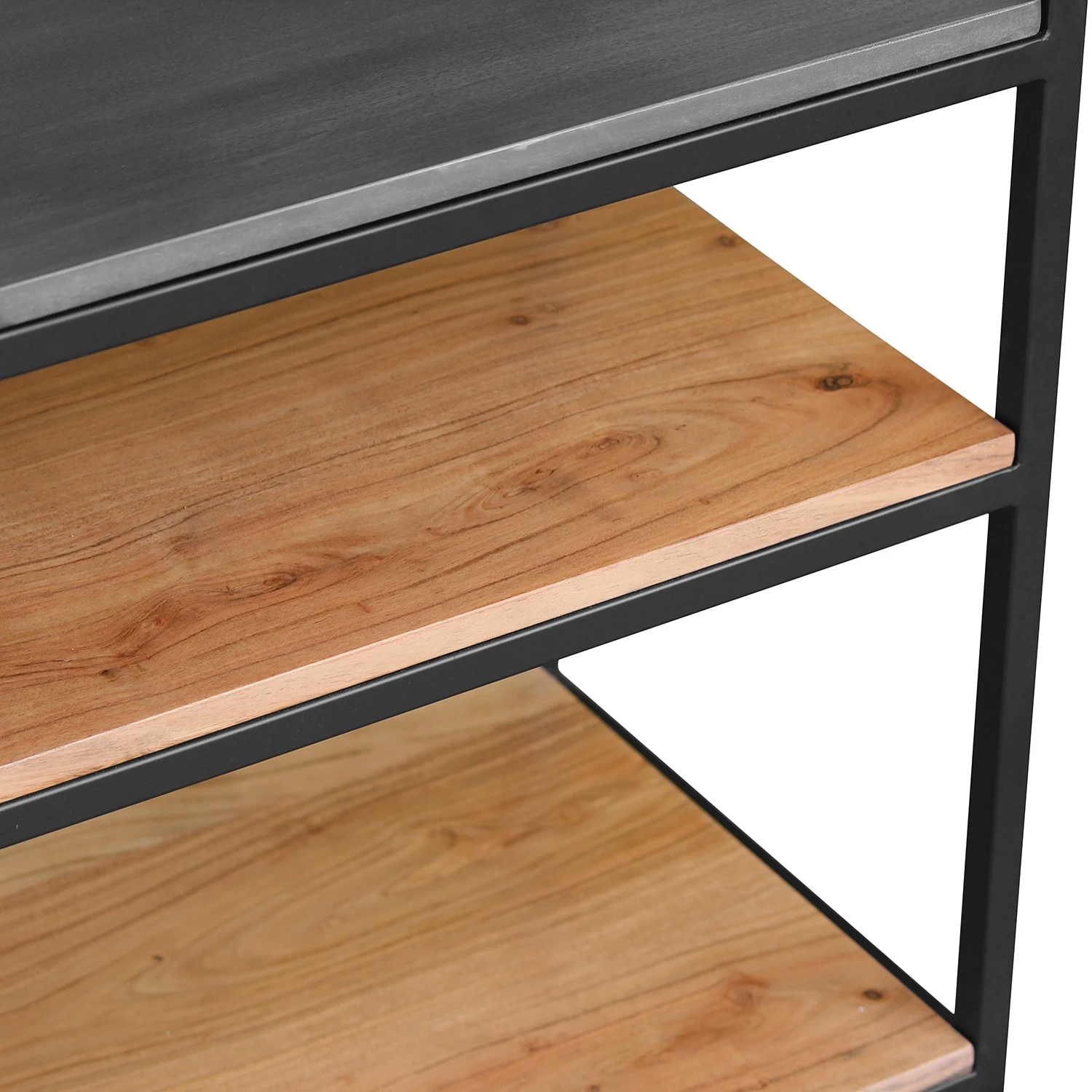 Ars manufacti Étagère Conjo II - Acacia massif / Fer - Acacia / Noir 5 Ars manufacti Étagère Conjo II - Acacia massif / Fer - Acacia / Noir – Image 5