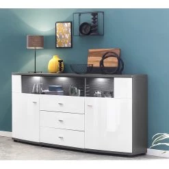 Loftscape Buffet Intento II - Blanc brillant / anthracite -ÉcoMaison Soldes 1000288166 210827 12095400010 MOOD DETAILS P000000001000288166 mood
